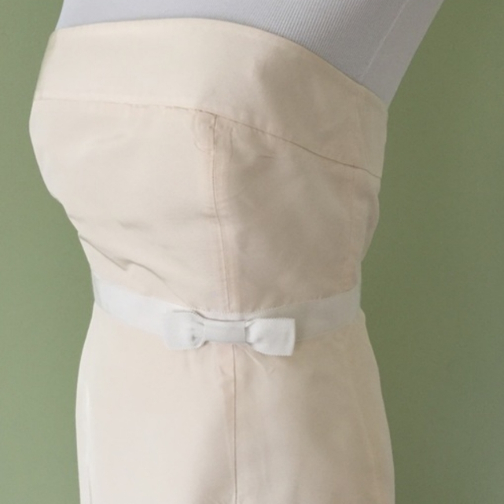 J.CREW SILK IVORY STRAPLESS DRESS 8 - Picture 3 of 9